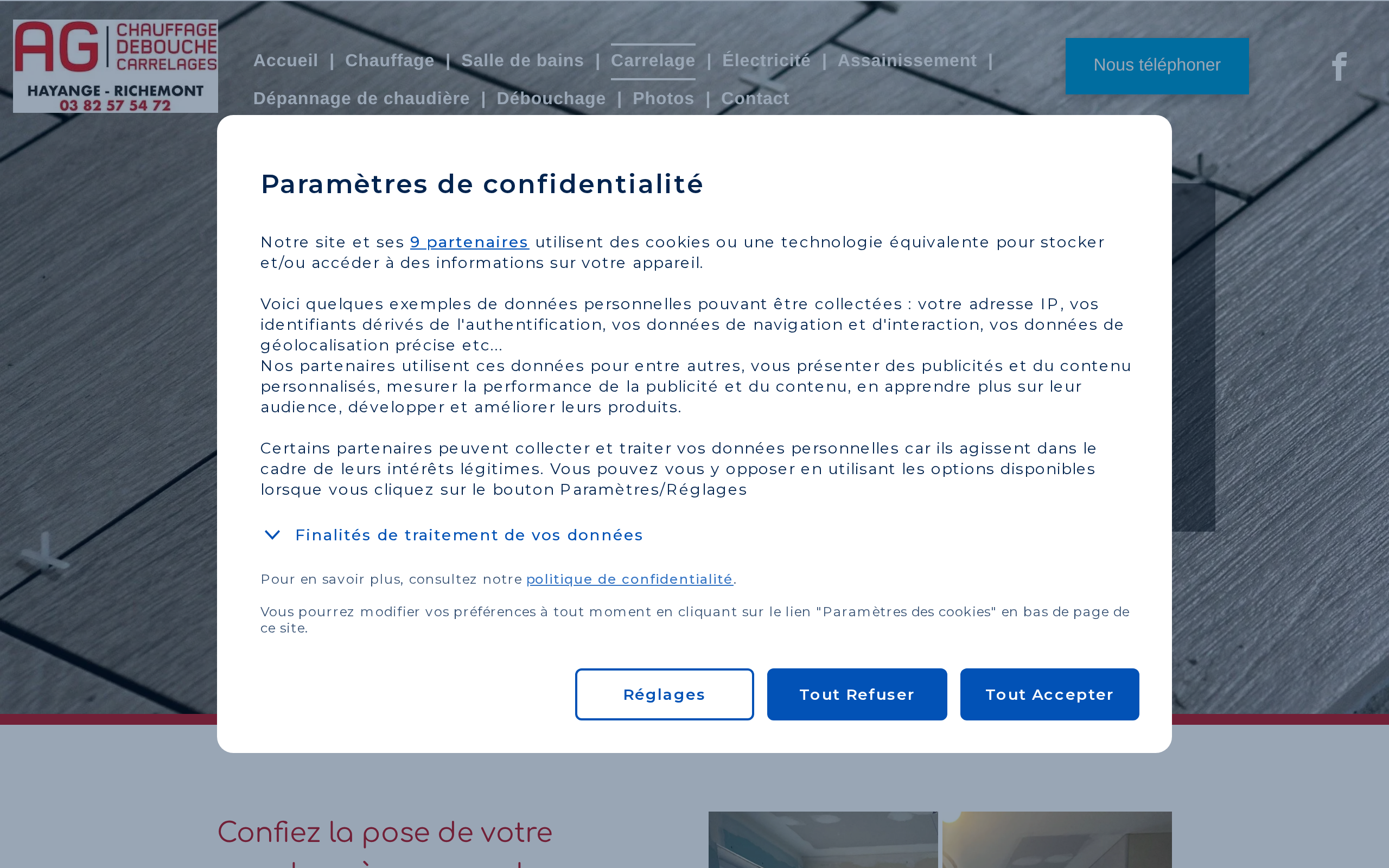 Aperçu du site AG Chauffage SAS