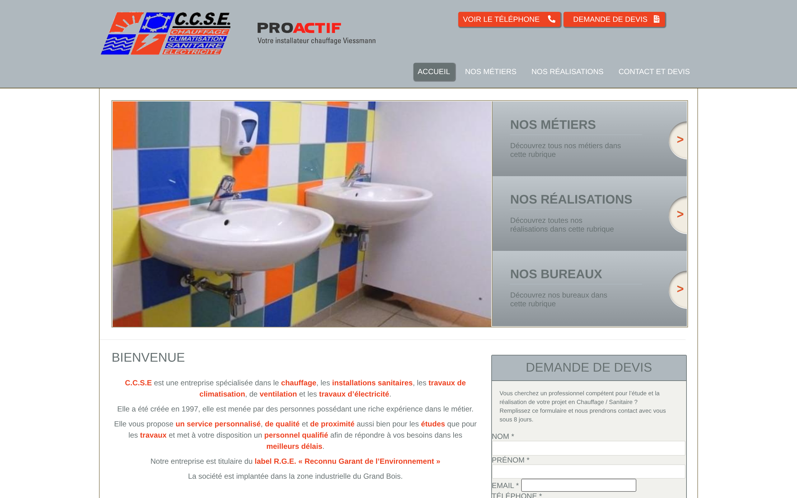 Aperçu du site C.C.S.E