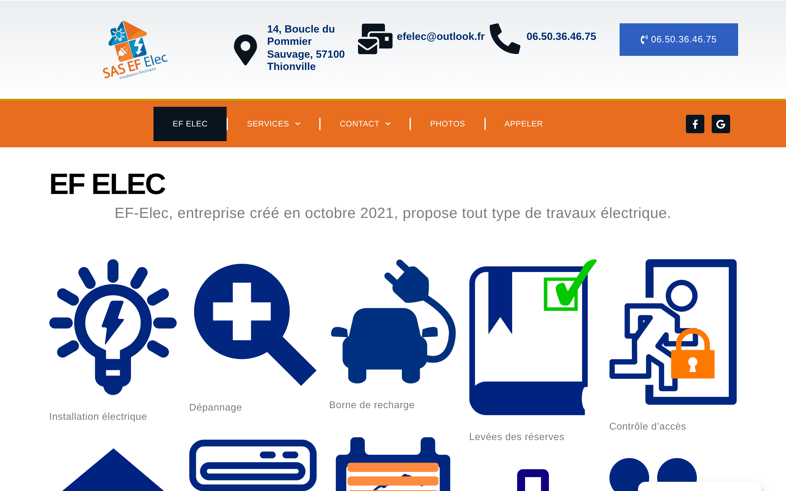 Aperçu du site EF-Elec
