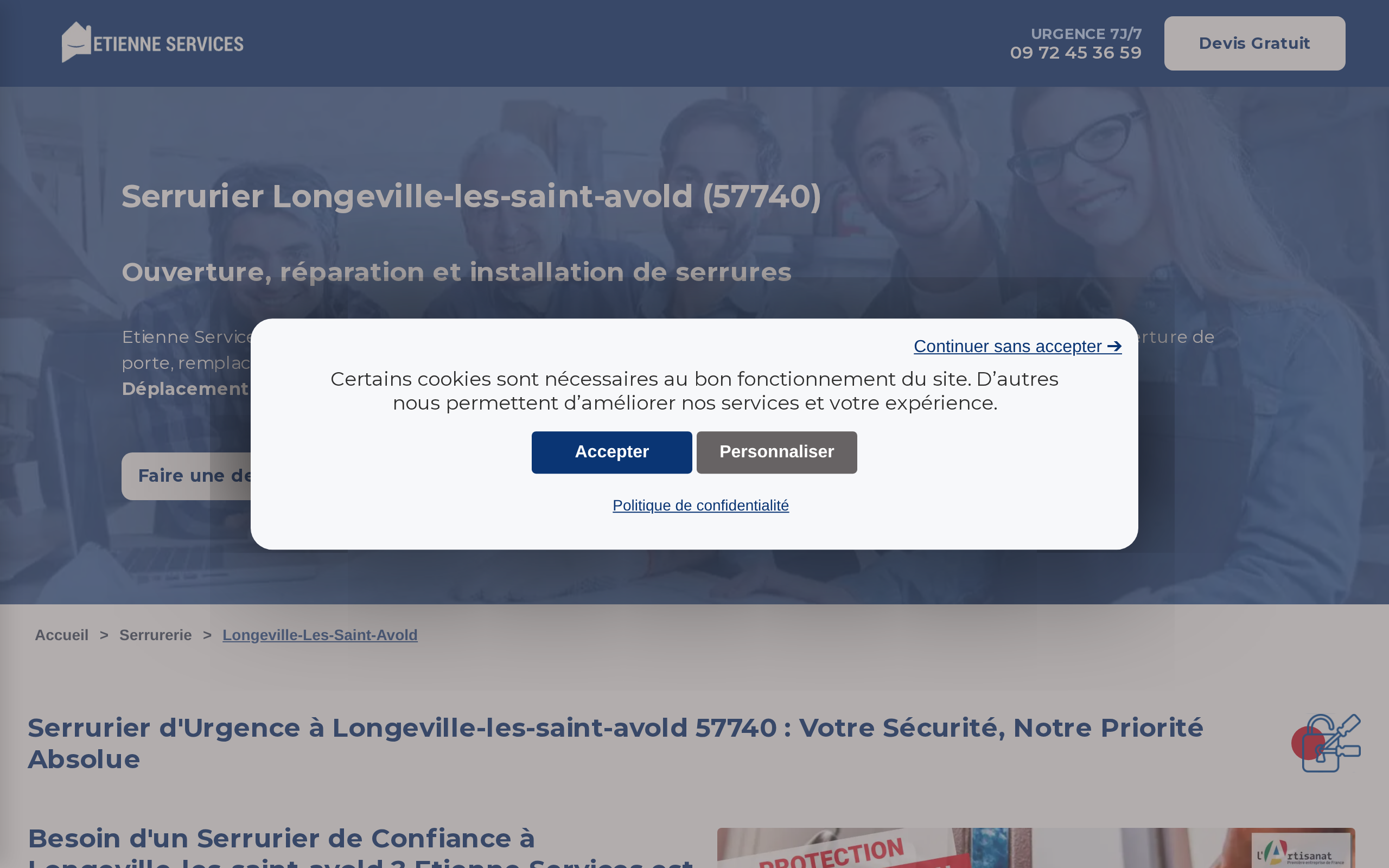 Aperçu du site Etienne Services