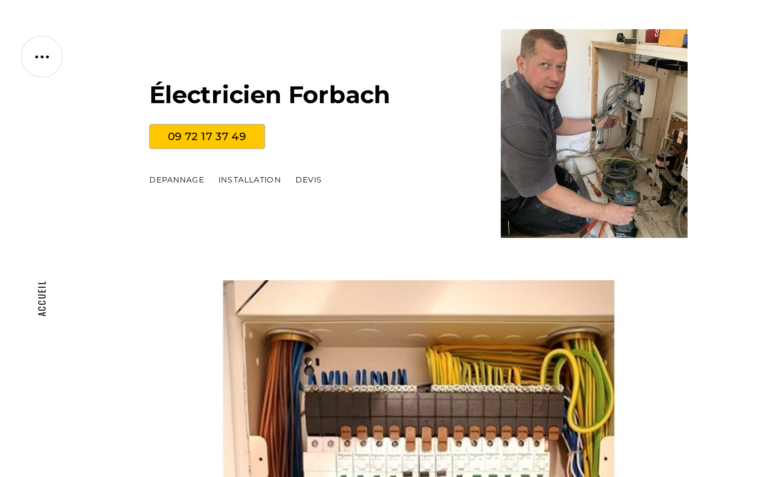 Aperçu du site LBA Electricien Forbach