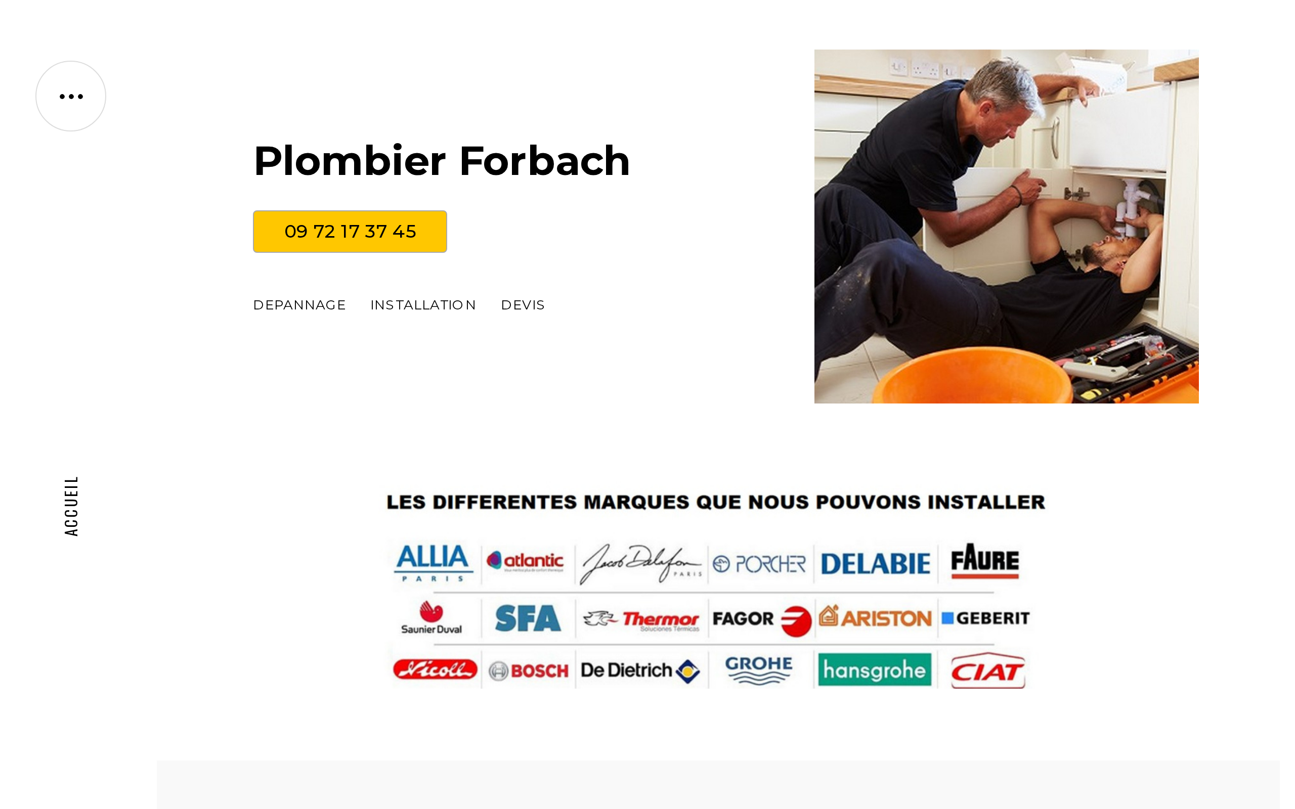 Aperçu du site LBA Plombier Forbach