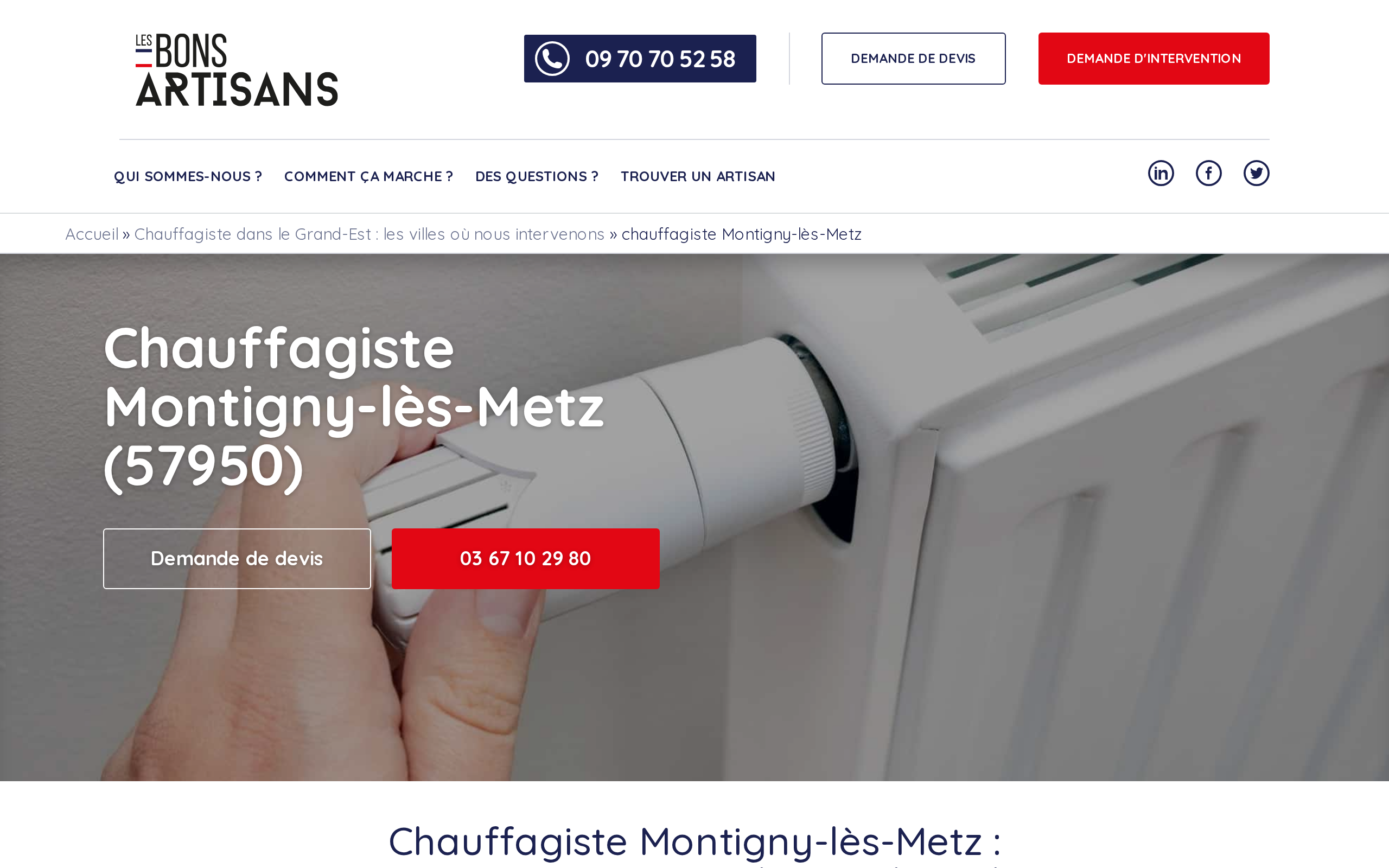 Aperçu du site Les Bons Artisans