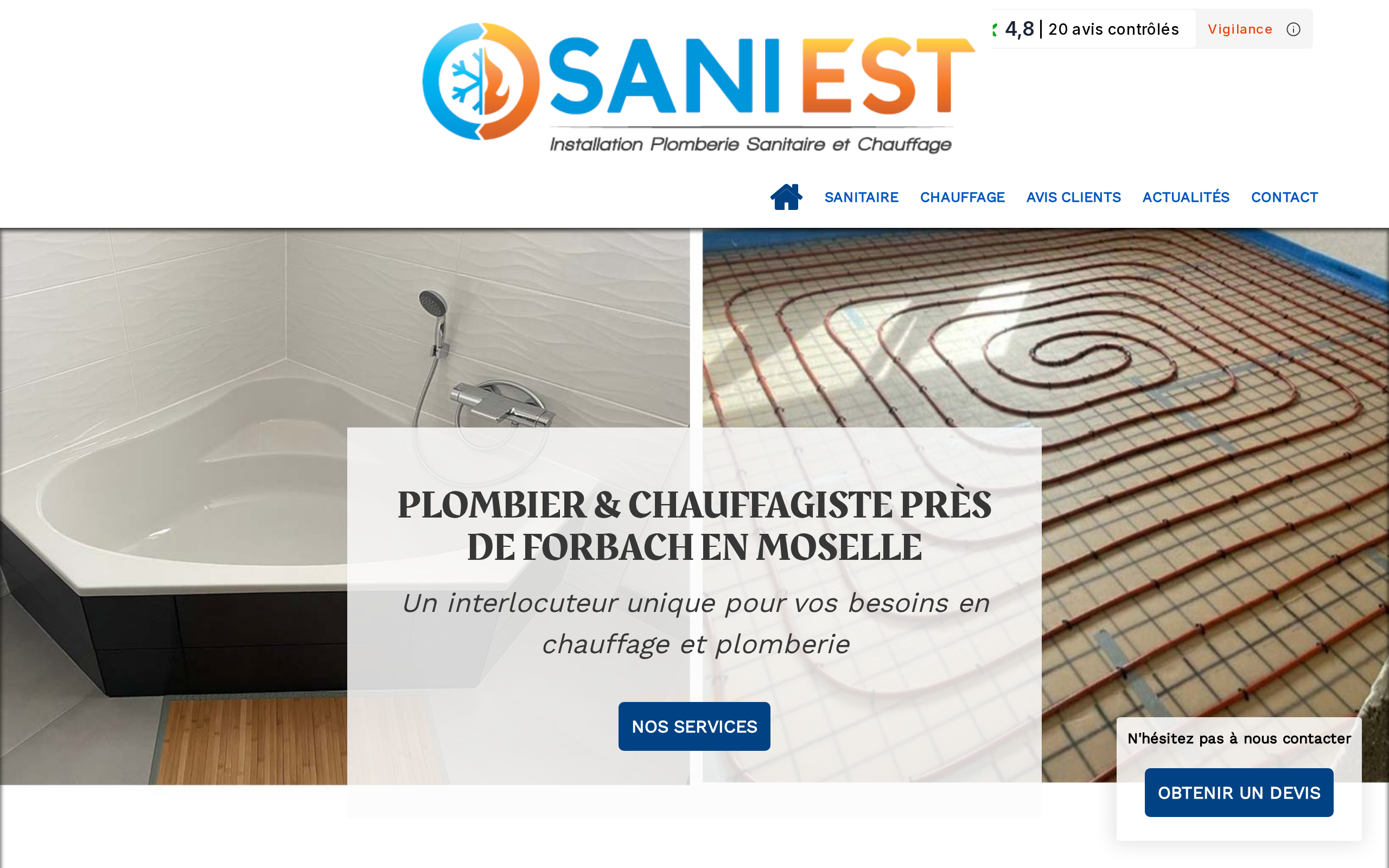 Aperçu du site Sani.Est