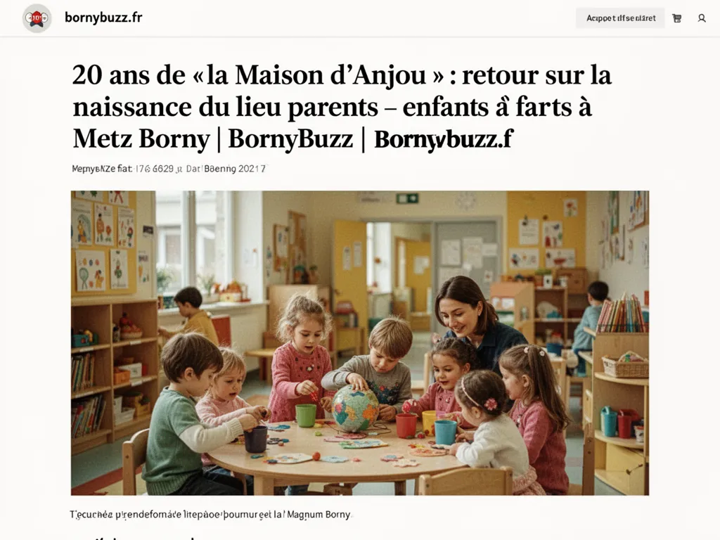 20 ans de « la Maison d’Anjou » : retour sur la naissance du lieu parents, enfants à Metz Borny | BornyBuzz