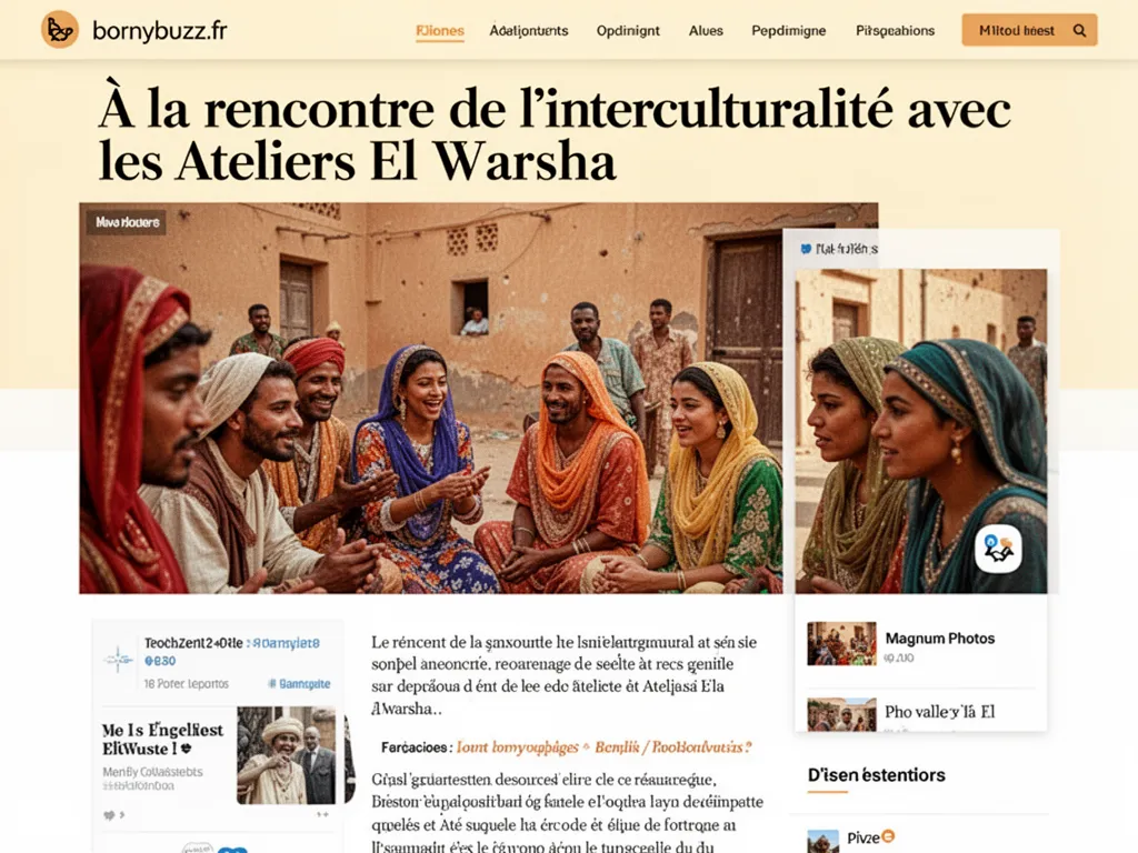 Groupe de participants aux ateliers El Warsha en pleine improvisation théâtrale dans la salle polyvalente de l'Agora de Borny