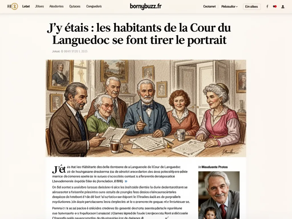 Une photographe installe son appareil devant un immeuble en cours de démolition Cour du Languedoc, un habitant pose à