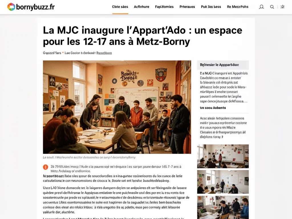 La MJC inaugure l'Appart'Ado : un espace pour les 12-17 ans à Metz-Borny