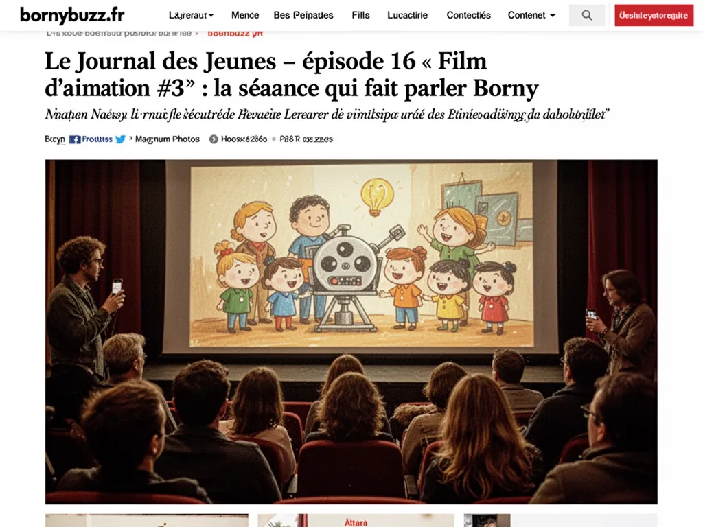Le Journal des Jeunes, épisode 16 « Film d’animation #3 » : la séance qui fait parler Borny