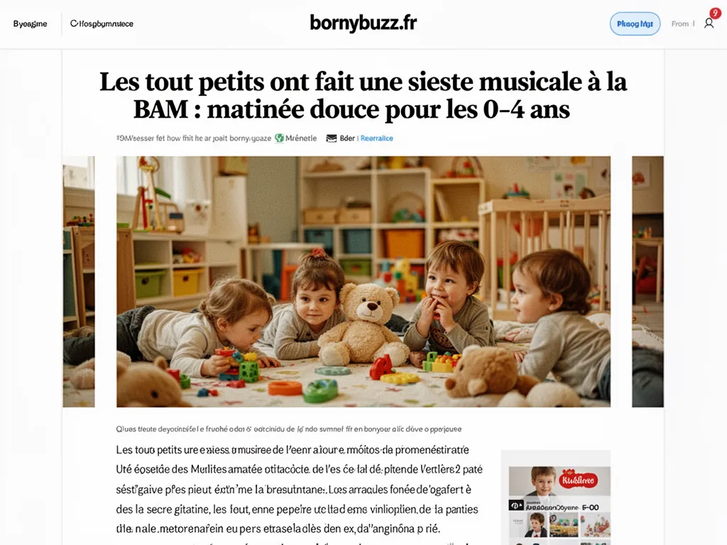 Les tout petits ont fait une sieste musicale à la BAM : matinée douce pour les 0-4 ans